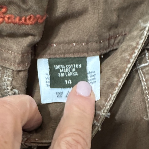 Eddie Bauer Brown Draw String Cropped Ankle Pants - Picture 8 of 10